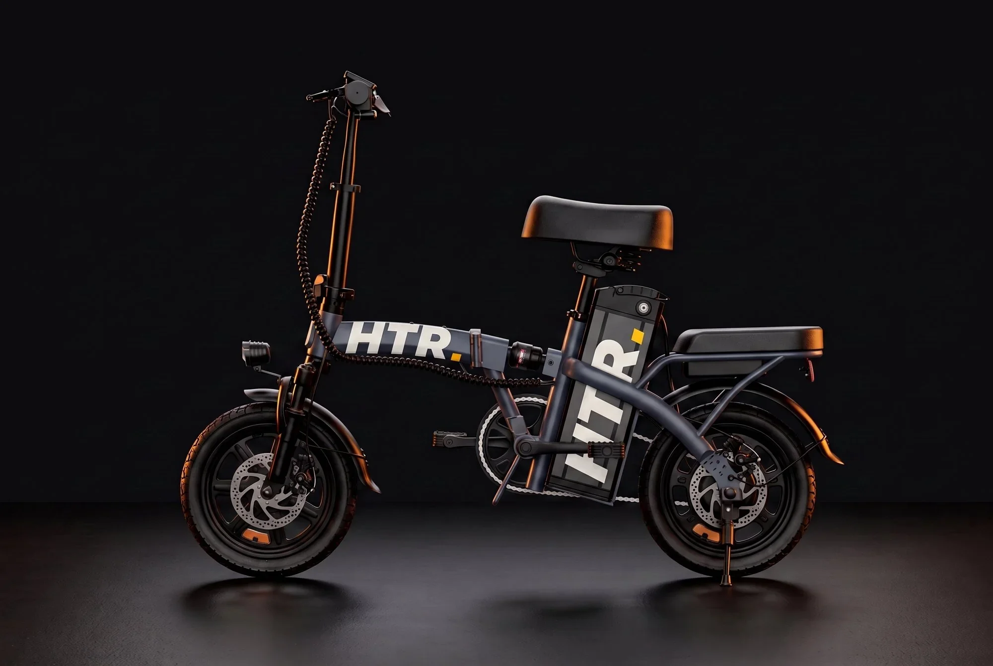 The Jack Flash — folding commuter e-bike, studio side profile